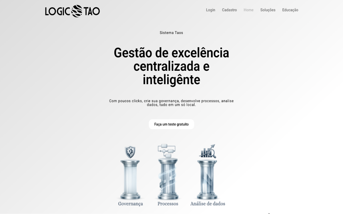 LogicTAO governance platform homepage